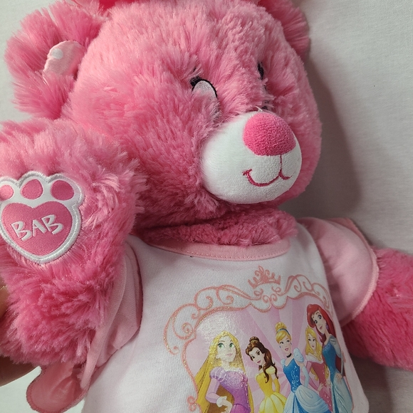 Build a Bear Disney Minnie Mouse Polka Dot Pink Bow 17" Plush with Shirt 2014 - Picture 5 of 9